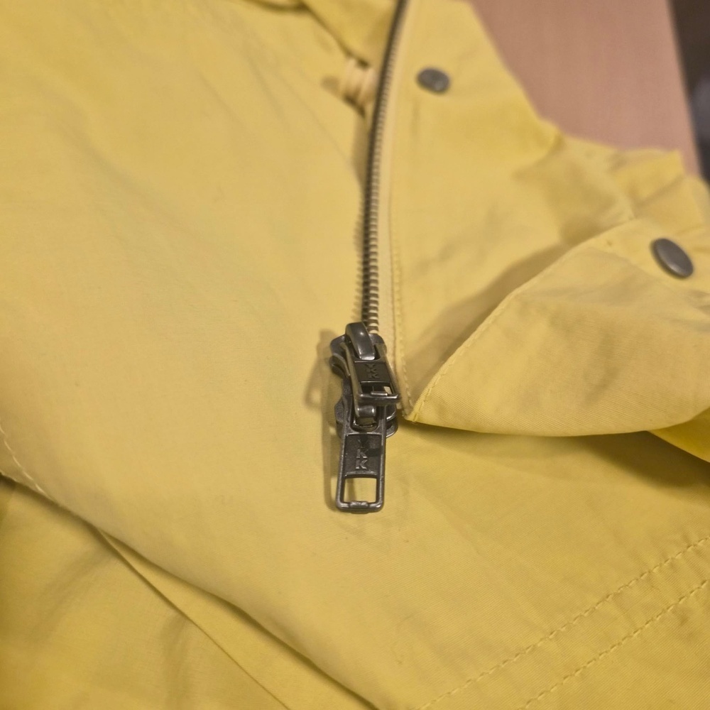 Eileen Fisher Weather Resistant Cotton Nylon Campcore Granola Yellow Rain Coat S - Picture 10 of 16